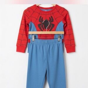 Superhero Kids Pajama Set - Red and Blue